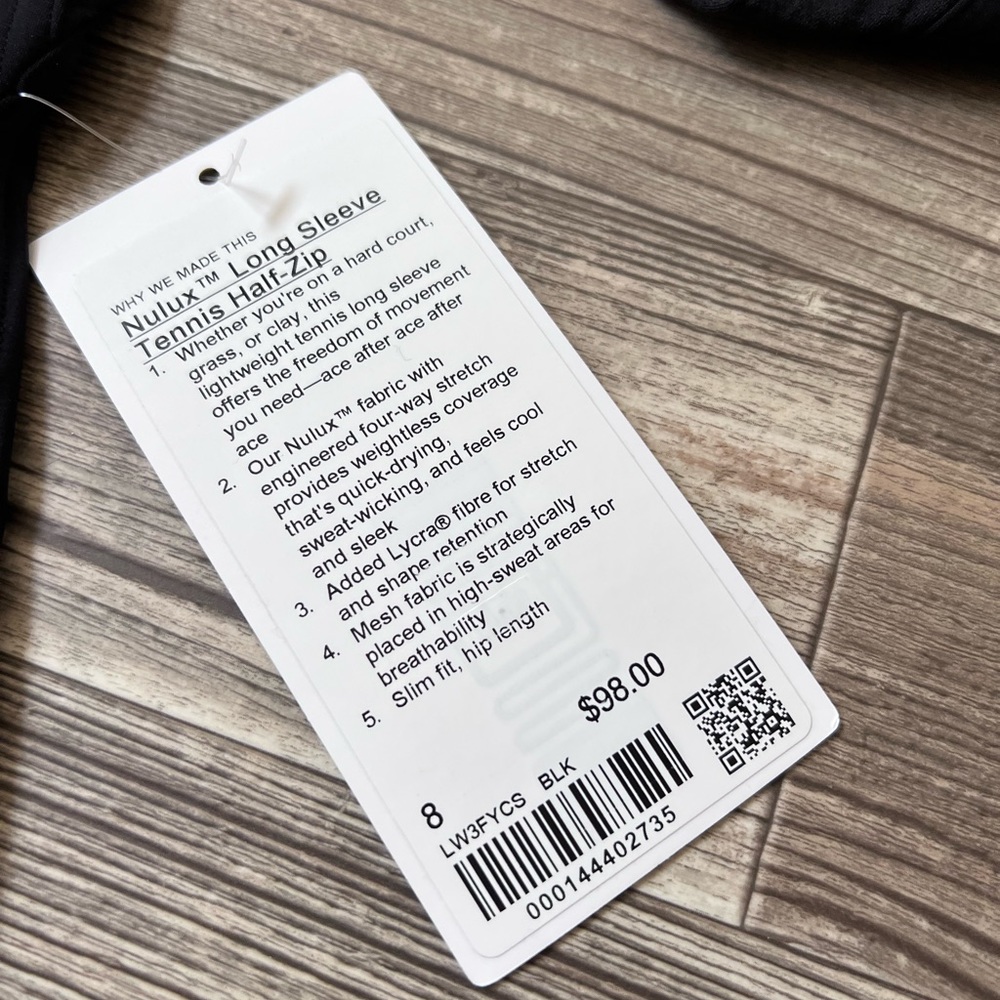 Lululemon nulux long sleeve tennis half zip - Picture 2 of 5